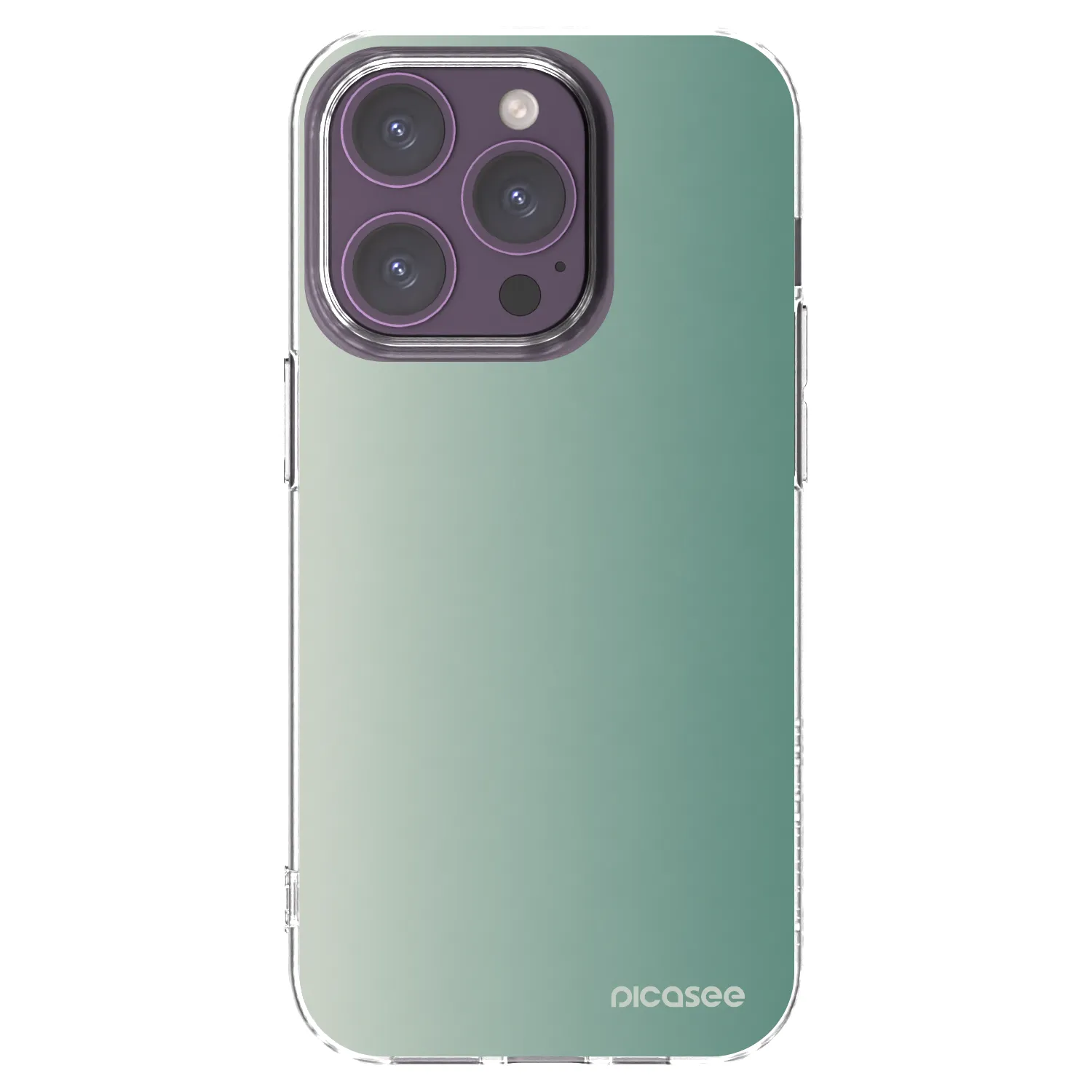Picasee silikonski prozorni ovitek za Apple iPhone 14 Pro - Misty Sage