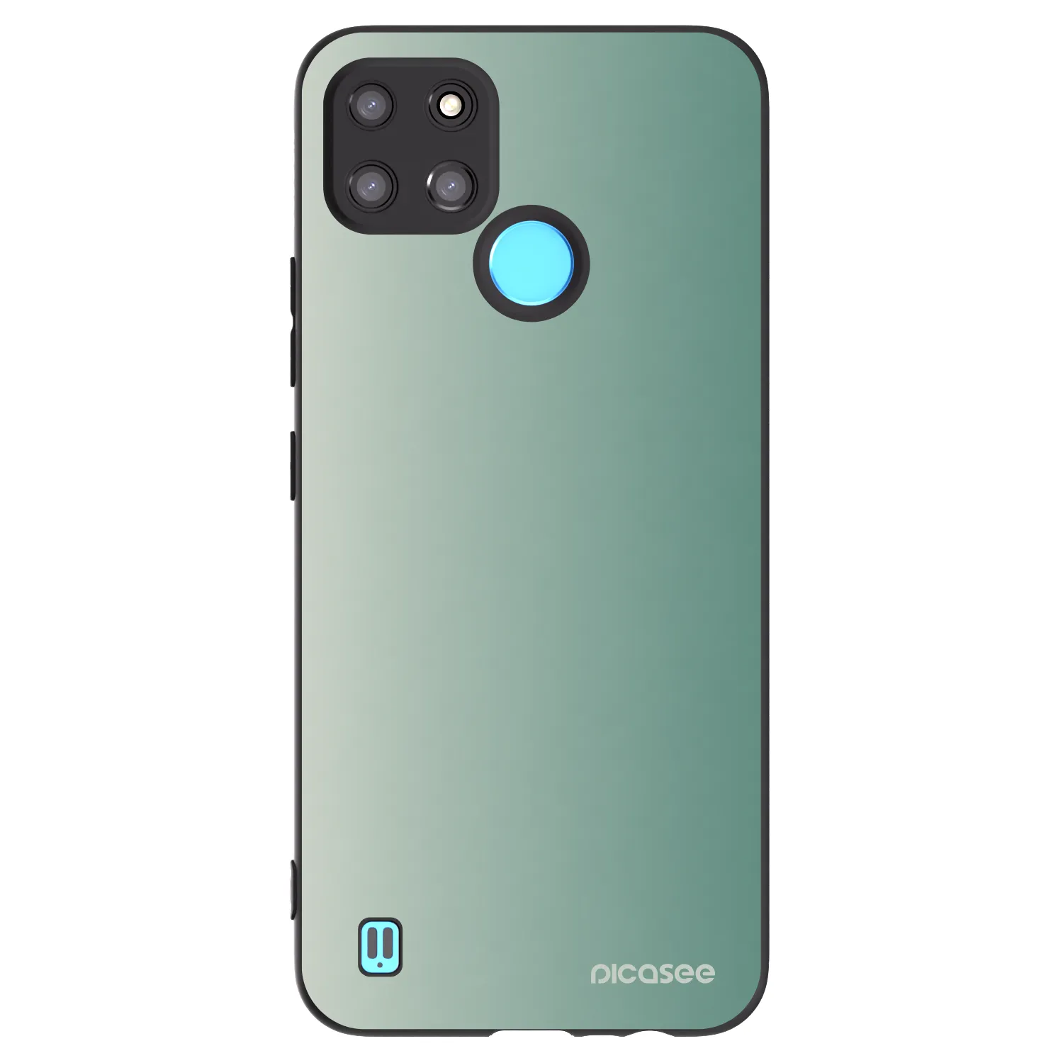 Picasee silikonski črni ovitek za Realme C21Y - Misty Sage