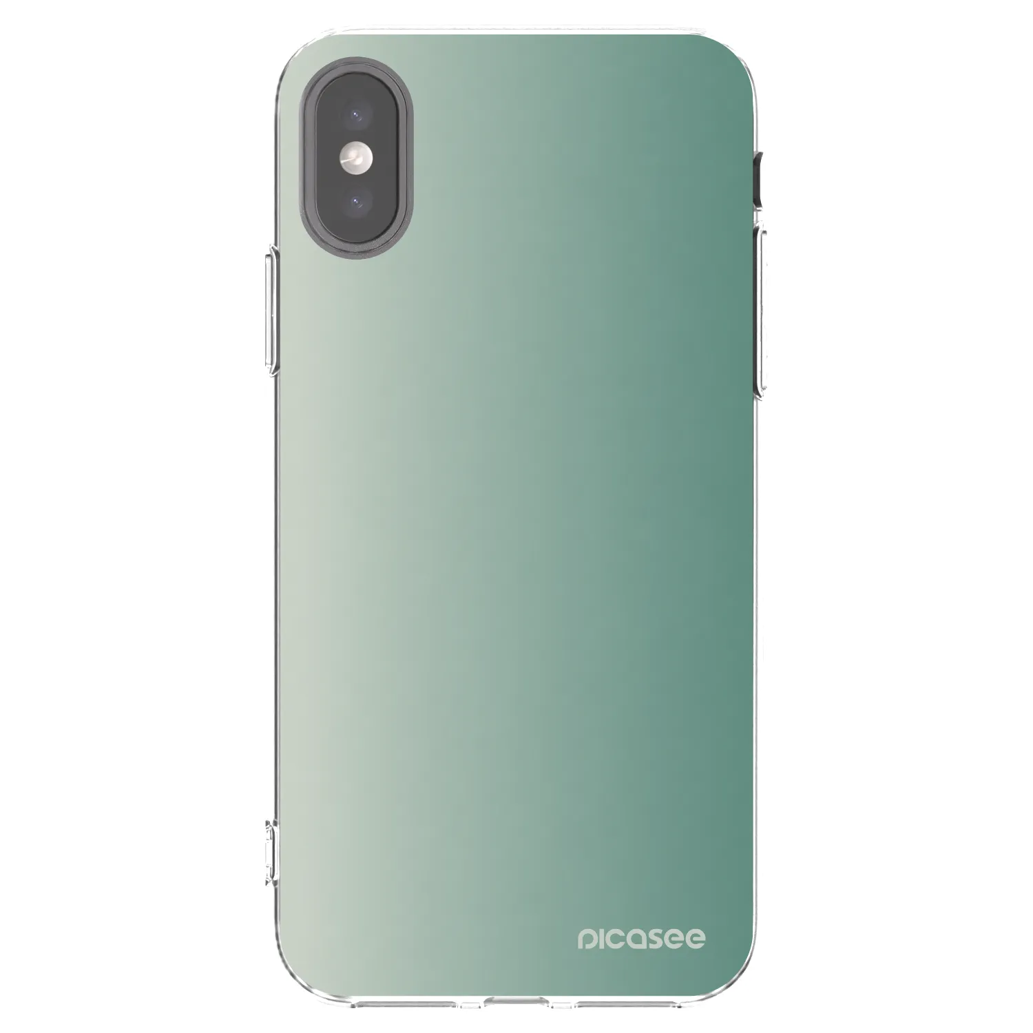 Picasee silikonski prozorni ovitek za Apple iPhone X/XS - Misty Sage