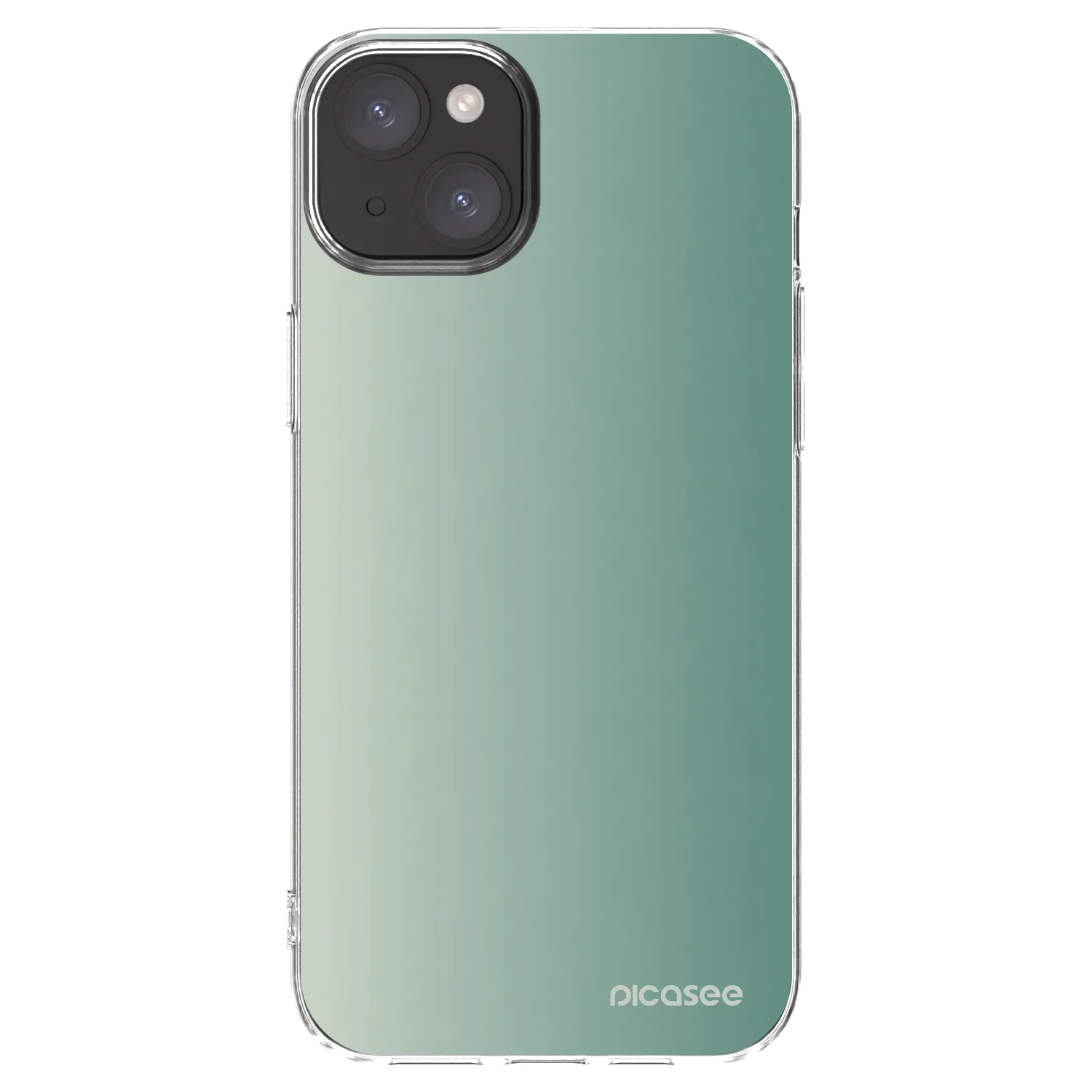 Picasee silikonski prozorni ovitek za Apple iPhone 15 Plus - Misty Sage