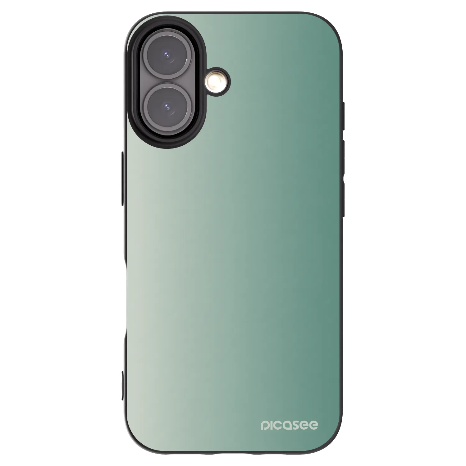 Picasee silikonski črni ovitek za Apple iPhone 16 - Misty Sage