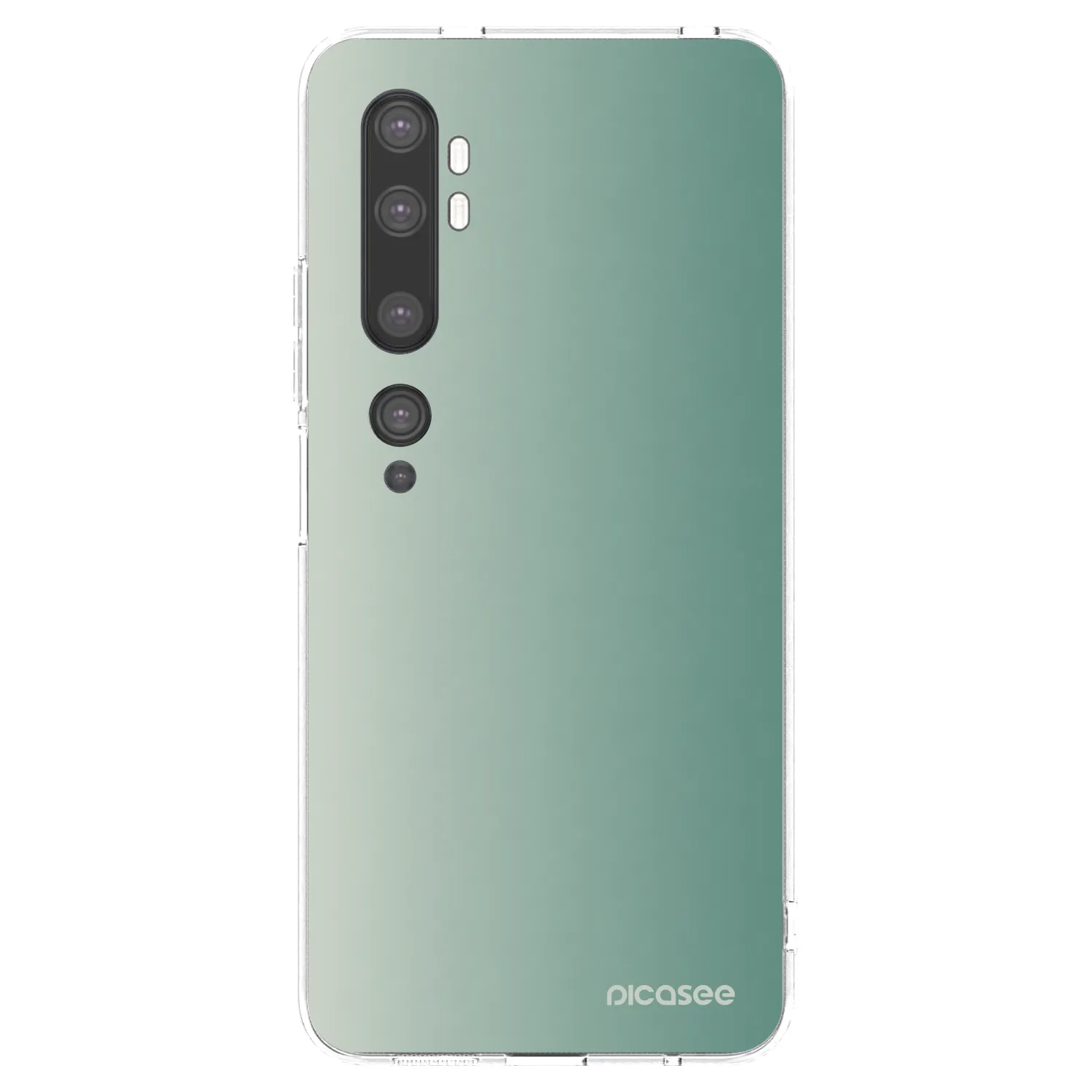 Picasee silikonski prozorni ovitek za Xiaomi Mi Note 10 (Pro) - Misty Sage