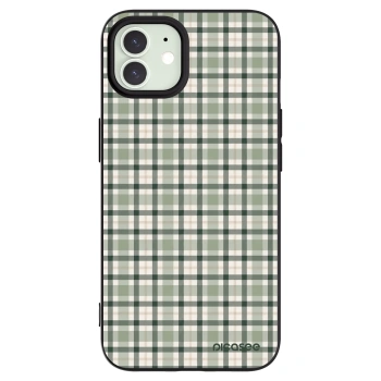 Picasee silikonski črni ovitek za Apple iPhone 12 - Sage Tartan