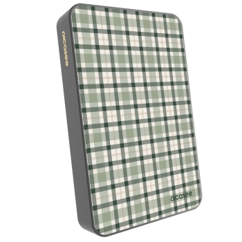 Picasee Prenosna baterija z MagSafe 10 000 mAh Siva - Sage Tartan