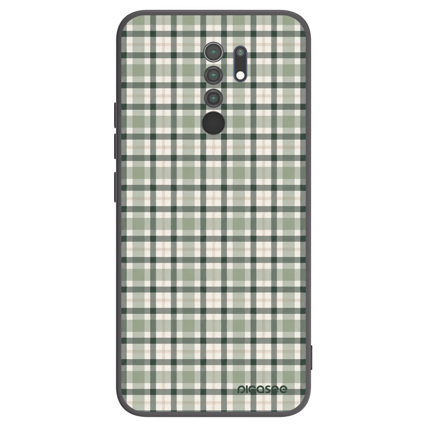 Picasee silikonski črni ovitek za Xiaomi Redmi 9 - Sage Tartan