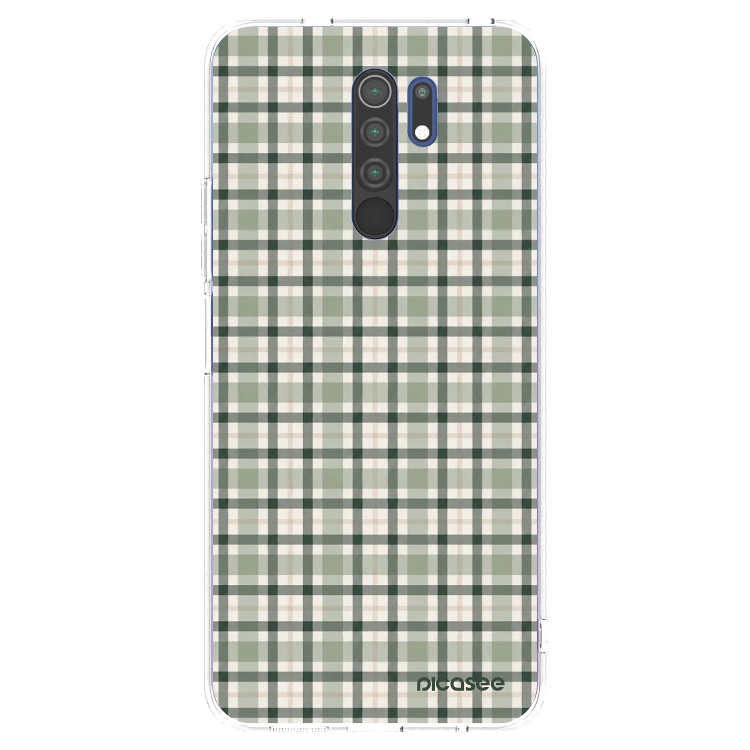 Picasee silikonski prozorni ovitek za Xiaomi Redmi 9 - Sage Tartan