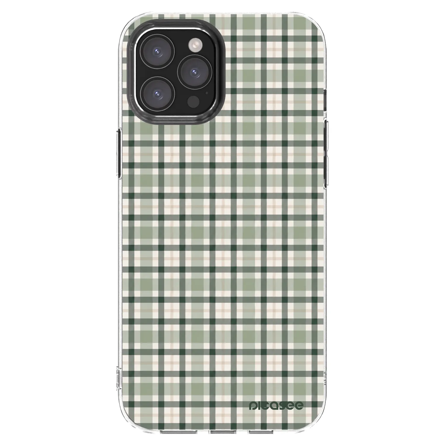 Picasee silikonski prozorni ovitek za Apple iPhone 12 Pro Max - Sage Tartan