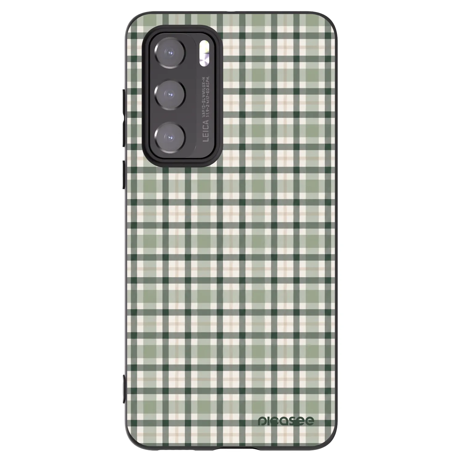 Picasee silikonski črni ovitek za Huawei P40 - Sage Tartan