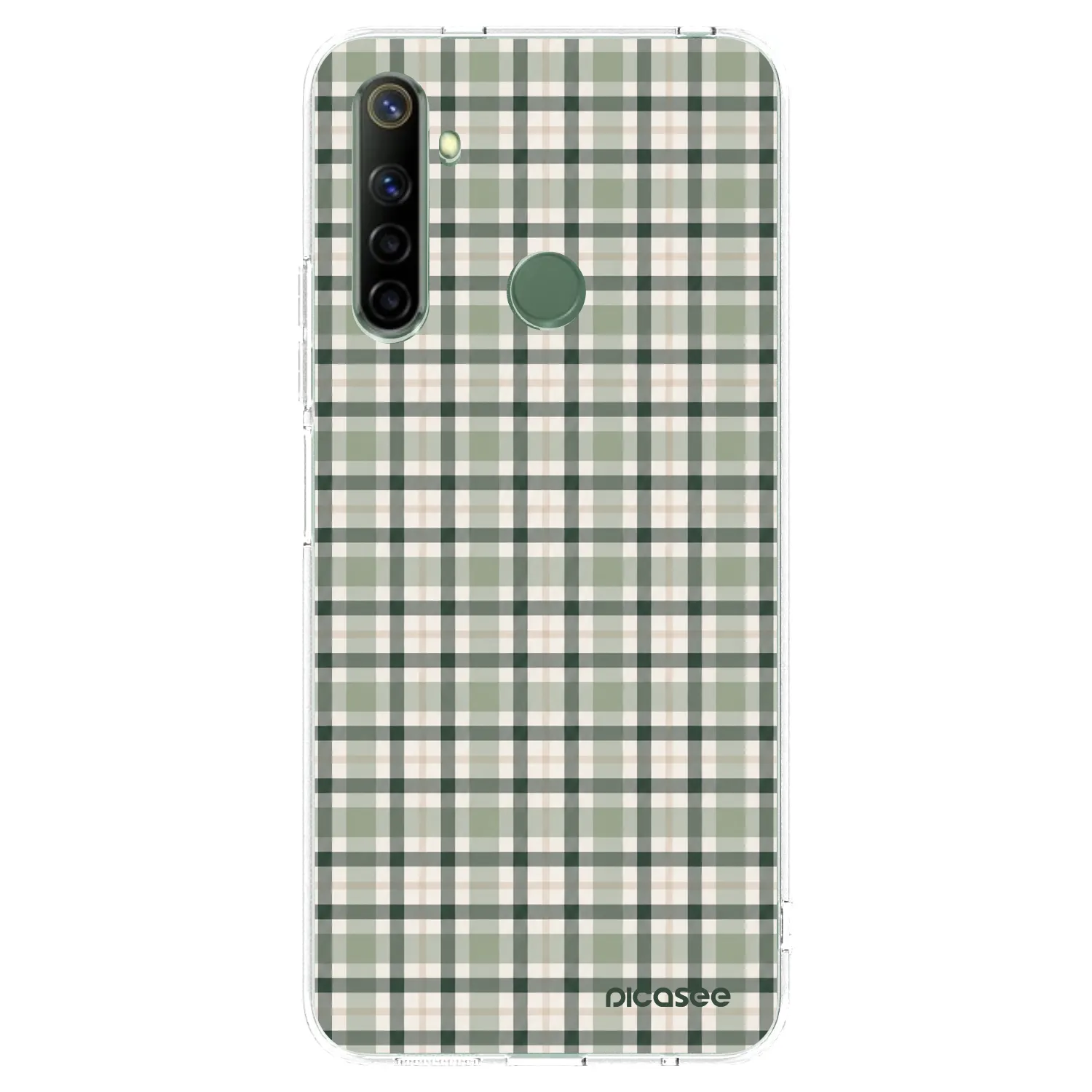 Picasee silikonski prozorni ovitek za Realme 6i - Sage Tartan