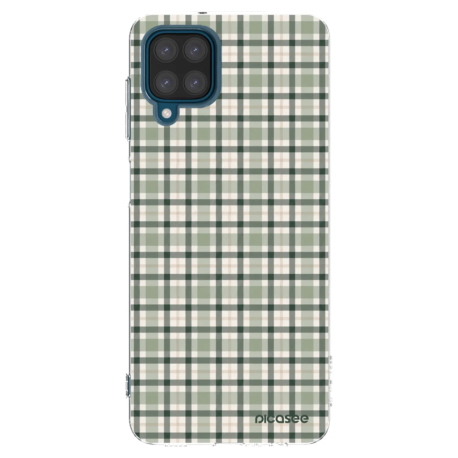 Picasee silikonski prozorni ovitek za Samsung Galaxy A12 A125F - Sage Tartan