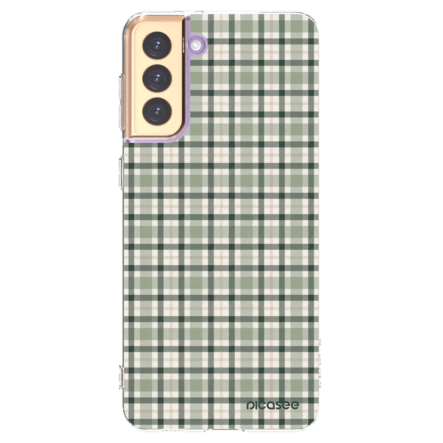 Picasee silikonski prozorni ovitek za Samsung Galaxy S21+ 5G G996F - Sage Tartan