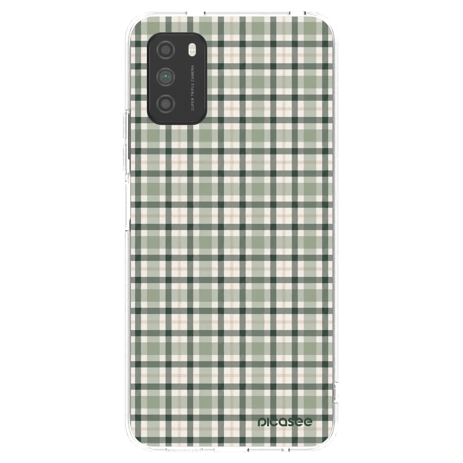 Picasee silikonski prozorni ovitek za Xiaomi Poco M3 - Sage Tartan