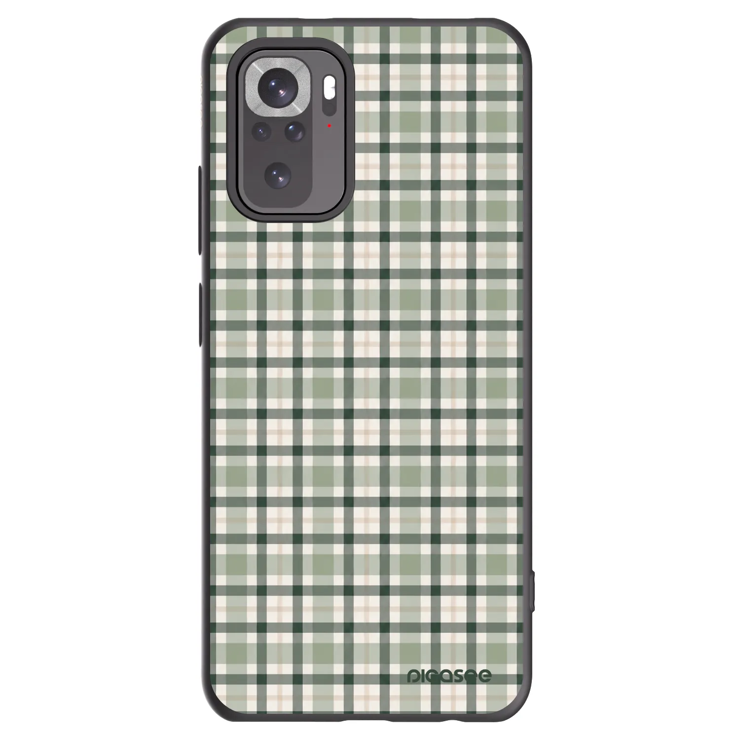 Picasee silikonski črni ovitek za Xiaomi Redmi Note 10 - Sage Tartan