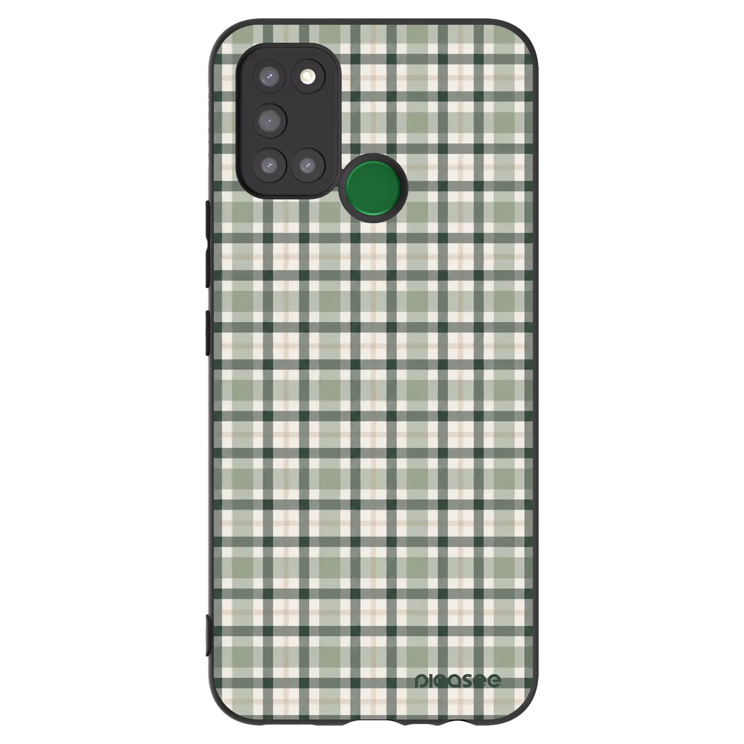 Picasee silikonski črni ovitek za Realme 7i - Sage Tartan