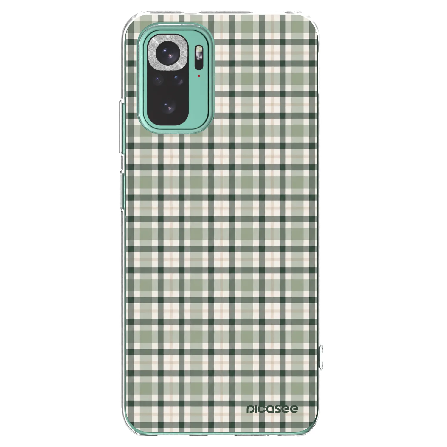 Picasee silikonski prozorni ovitek za Xiaomi Redmi Note 10 Pro - Sage Tartan