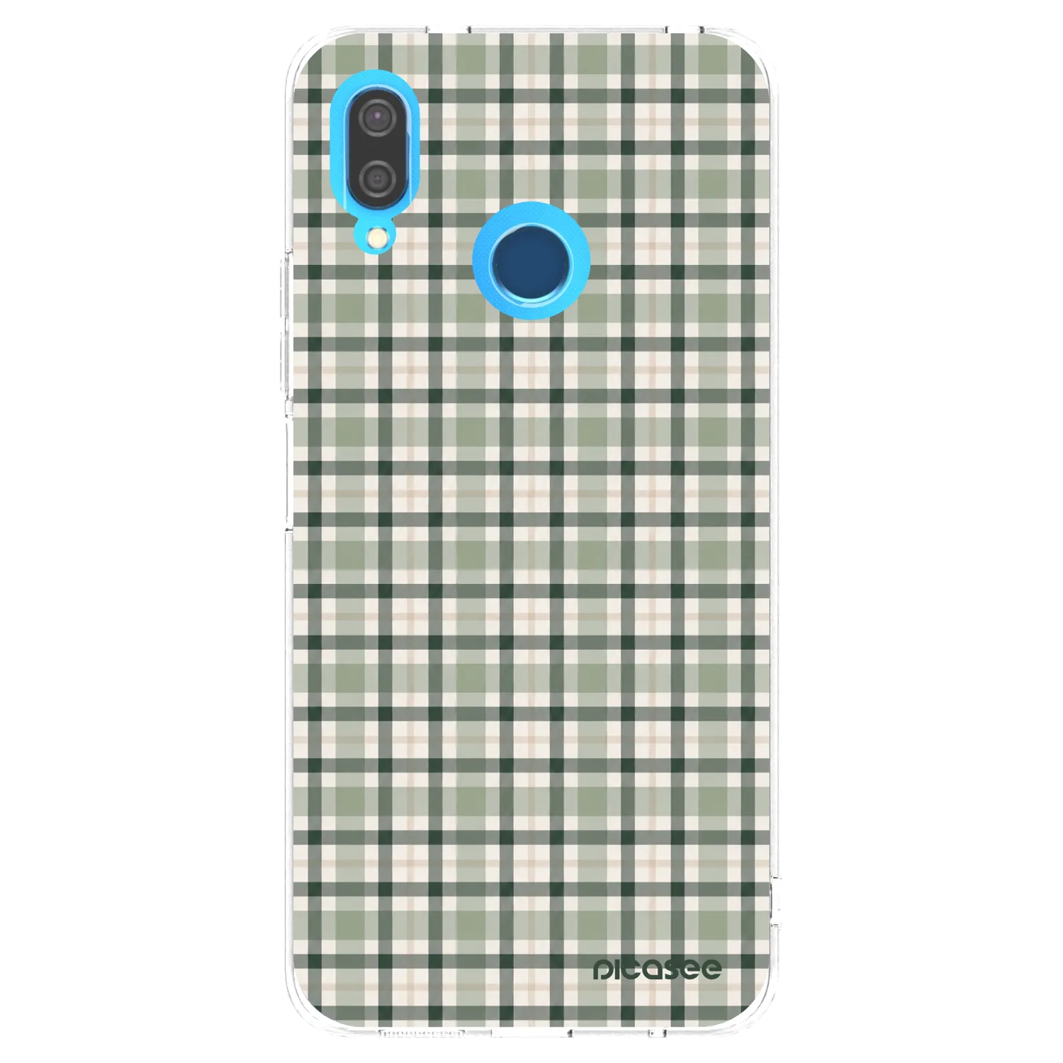 Picasee silikonski prozorni ovitek za Huawei P20 Lite - Sage Tartan