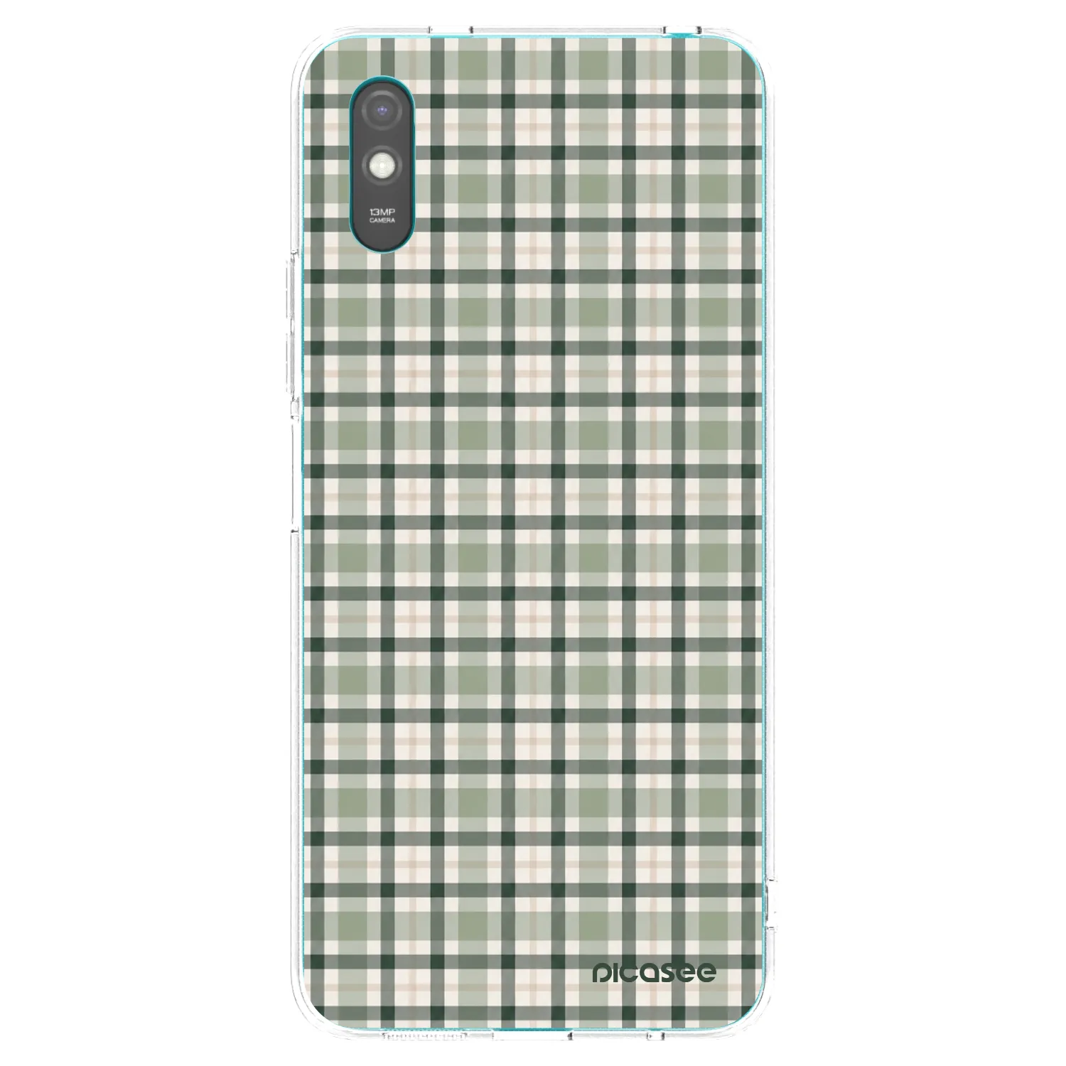 Picasee silikonski prozorni ovitek za Xiaomi Redmi 9AT - Sage Tartan