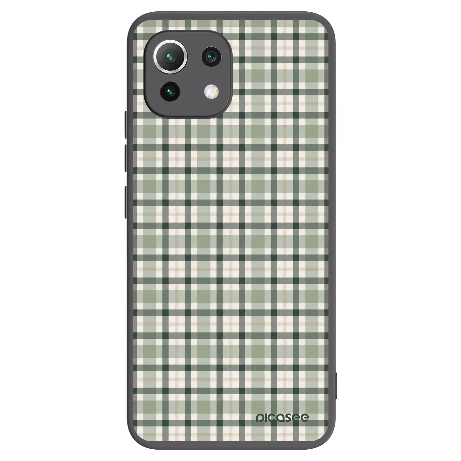 Picasee silikonski črni ovitek za Xiaomi Mi 11 Lite - Sage Tartan