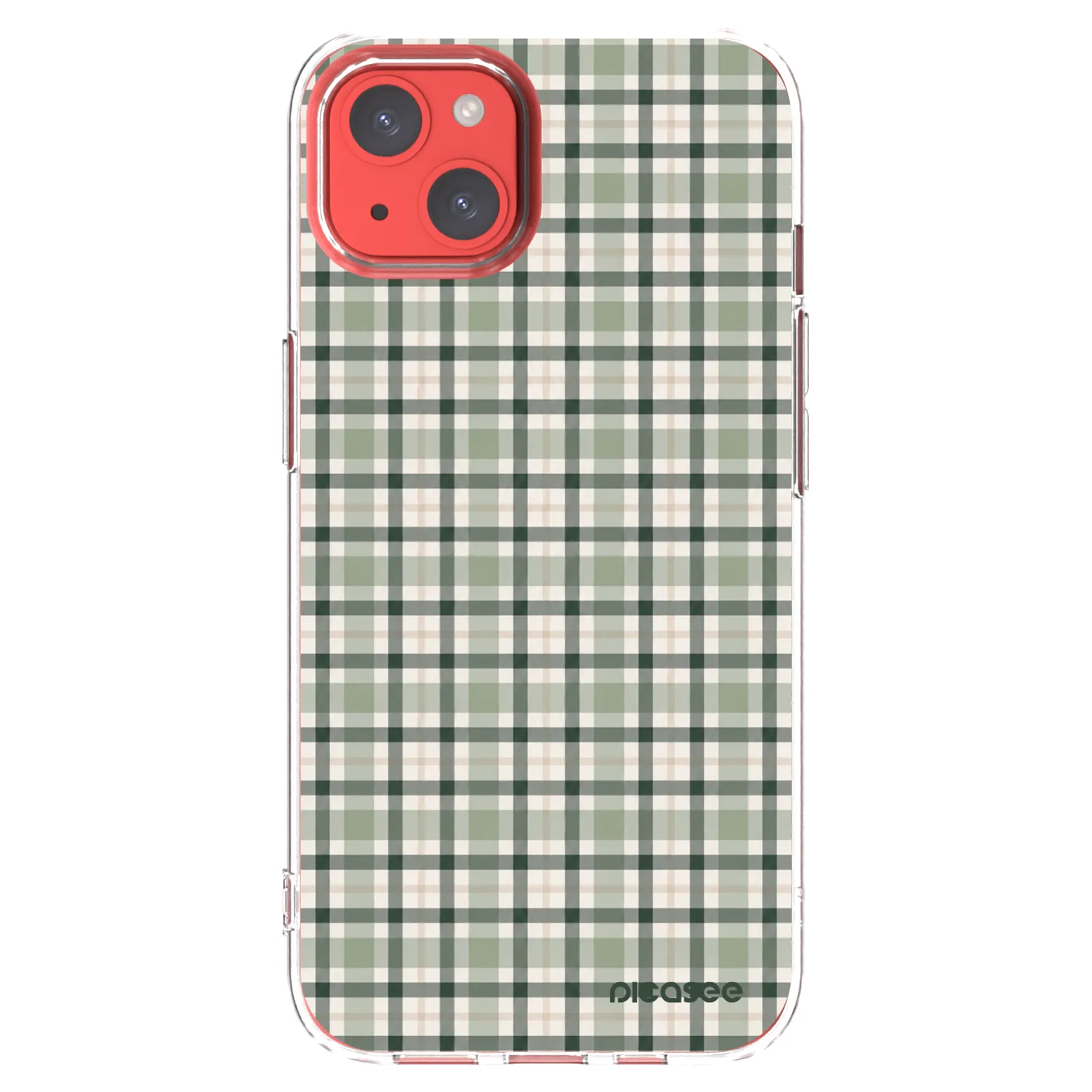 Picasee silikonski prozorni ovitek za Apple iPhone 13 - Sage Tartan