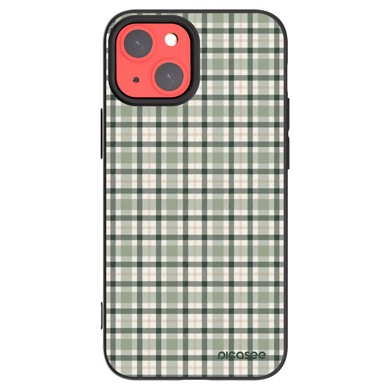 Picasee silikonski črni ovitek za Apple iPhone 13 mini - Sage Tartan