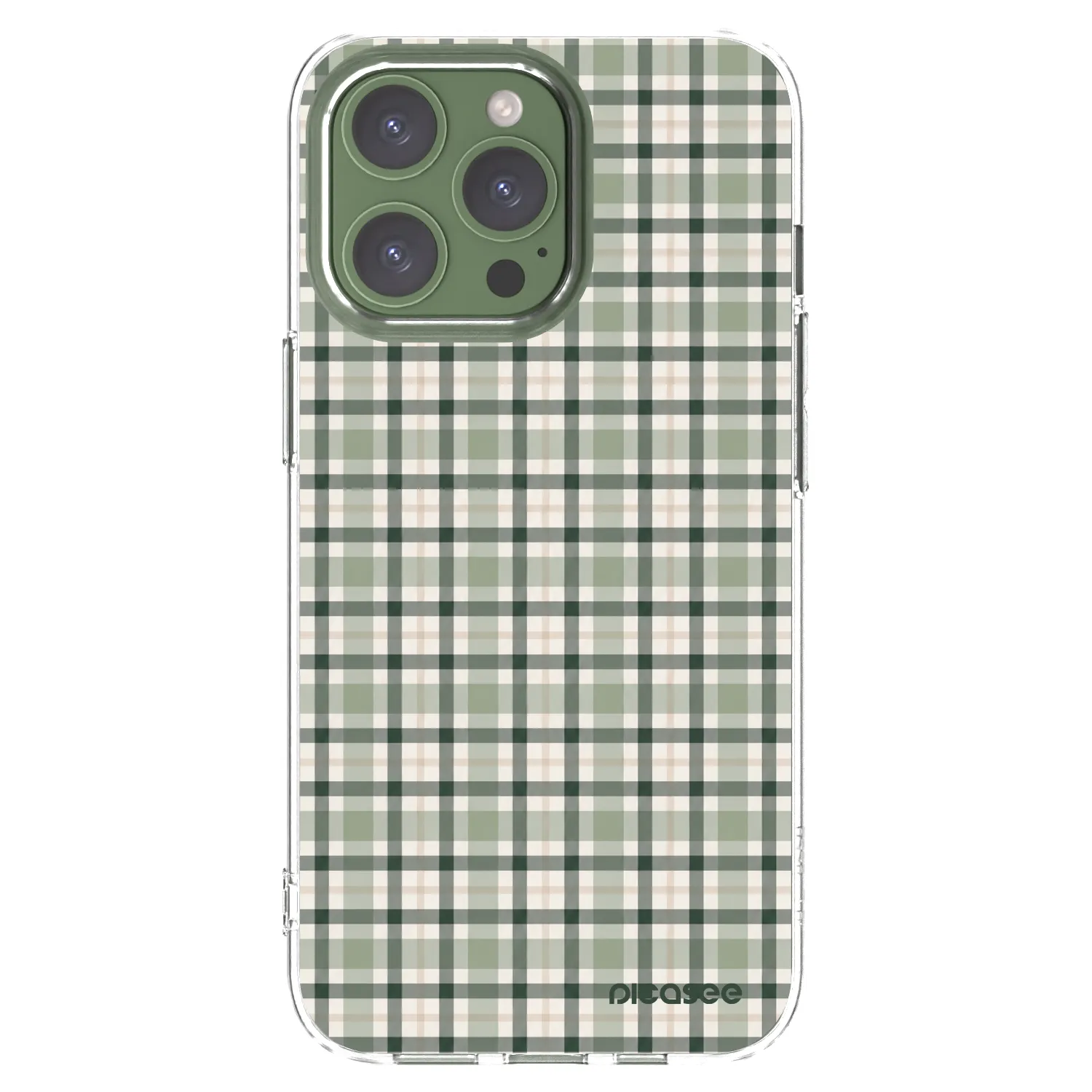Picasee silikonski prozorni ovitek za Apple iPhone 13 Pro - Sage Tartan