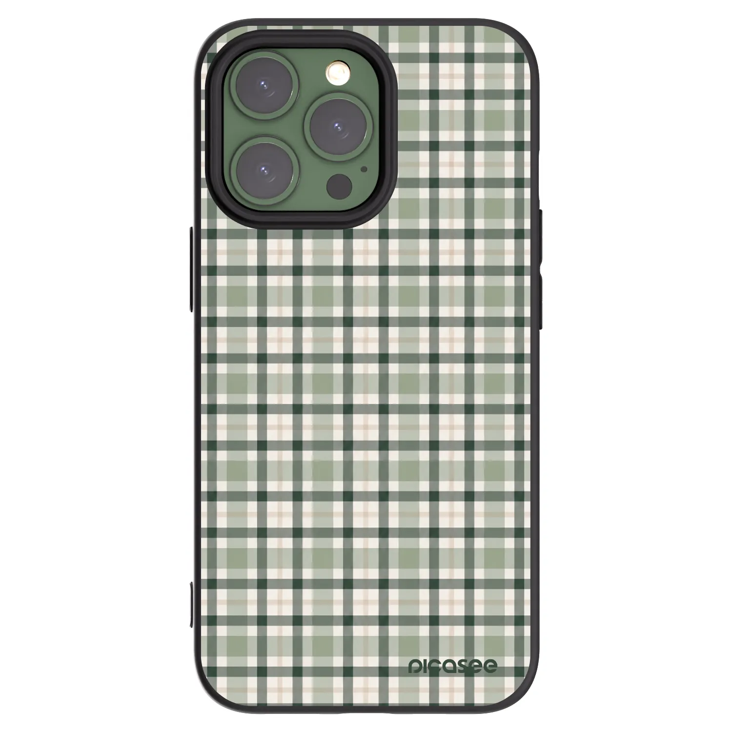 Picasee silikonski črni ovitek za Apple iPhone 13 Pro - Sage Tartan