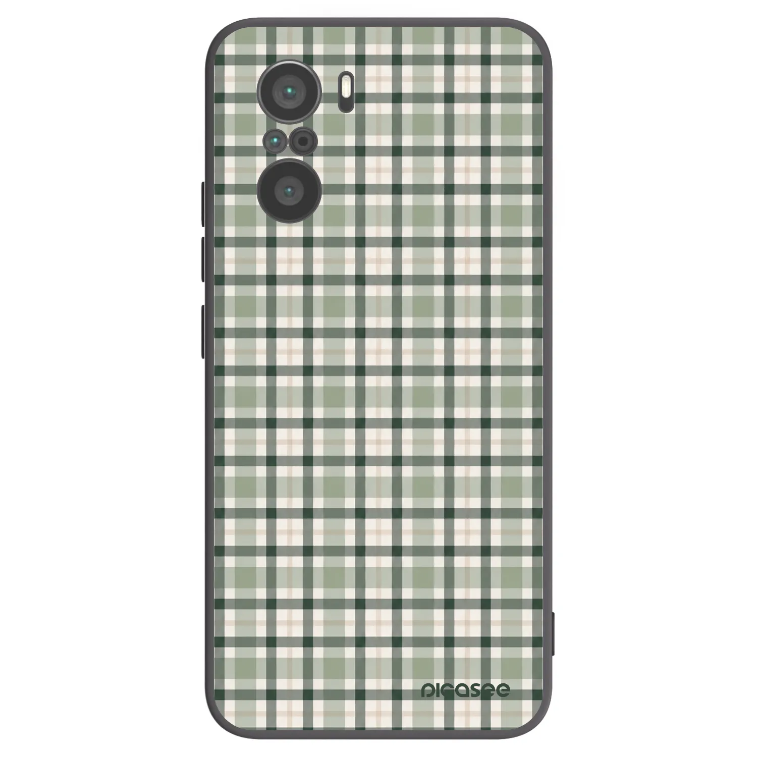 Picasee silikonski črni ovitek za Xiaomi Poco F3 - Sage Tartan