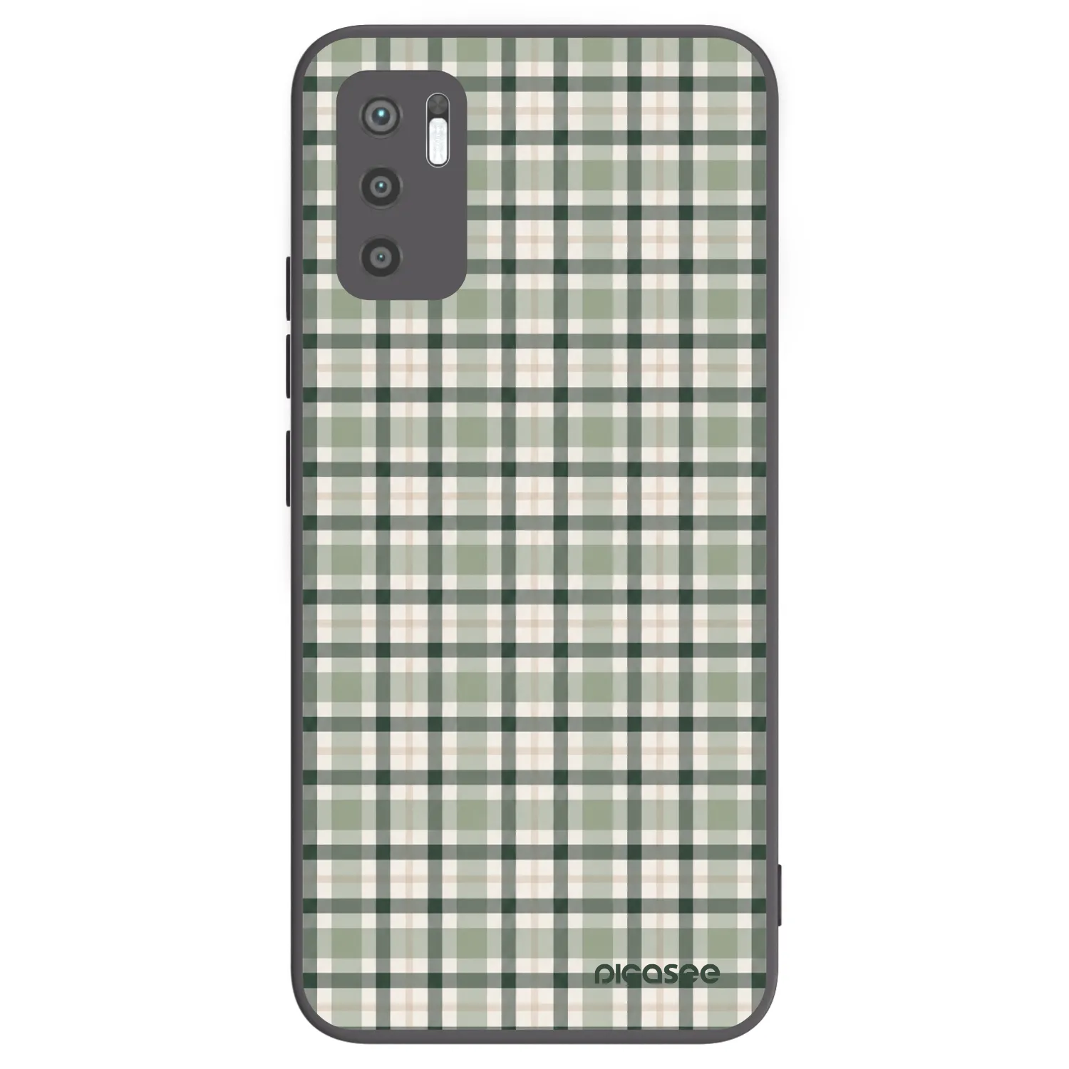 Picasee silikonski črni ovitek za Xiaomi Redmi Note 10 5G - Sage Tartan