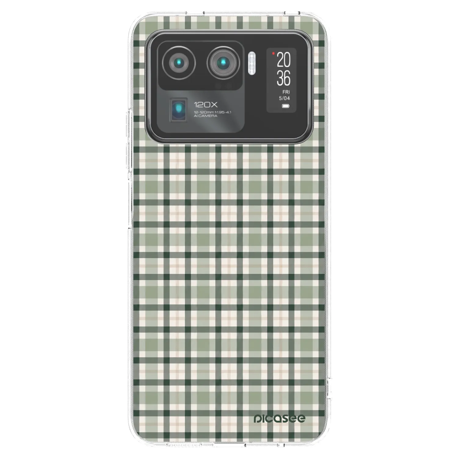 Picasee silikonski prozorni ovitek za Xiaomi Mi 11 Ultra - Sage Tartan
