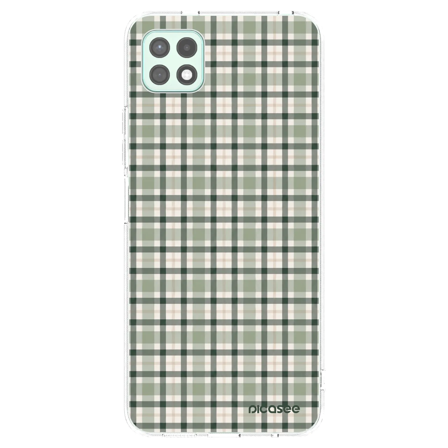 Picasee silikonski prozorni ovitek za Samsung Galaxy A22 A226B 5G - Sage Tartan
