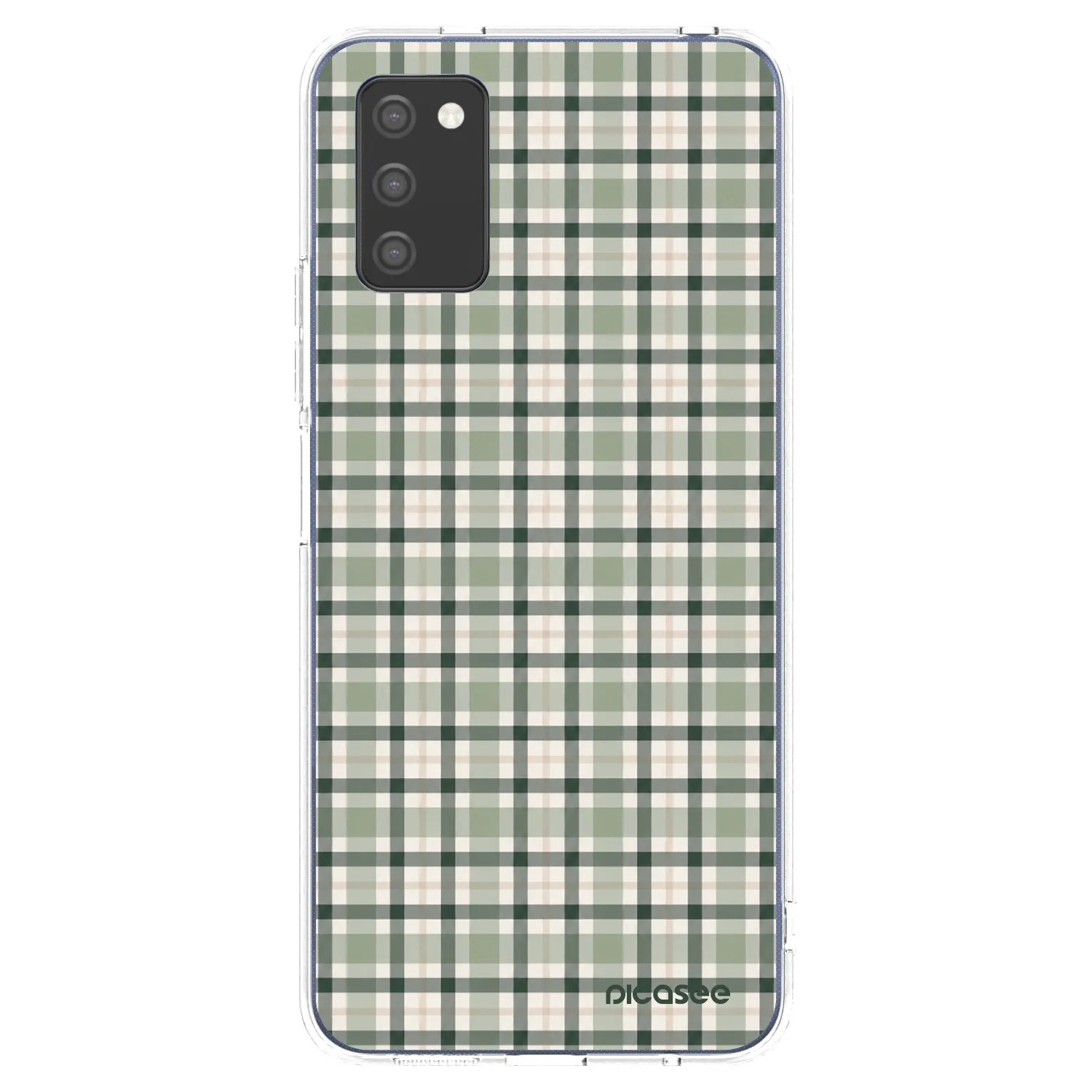 Picasee silikonski prozorni ovitek za Samsung Galaxy A02s A025G - Sage Tartan