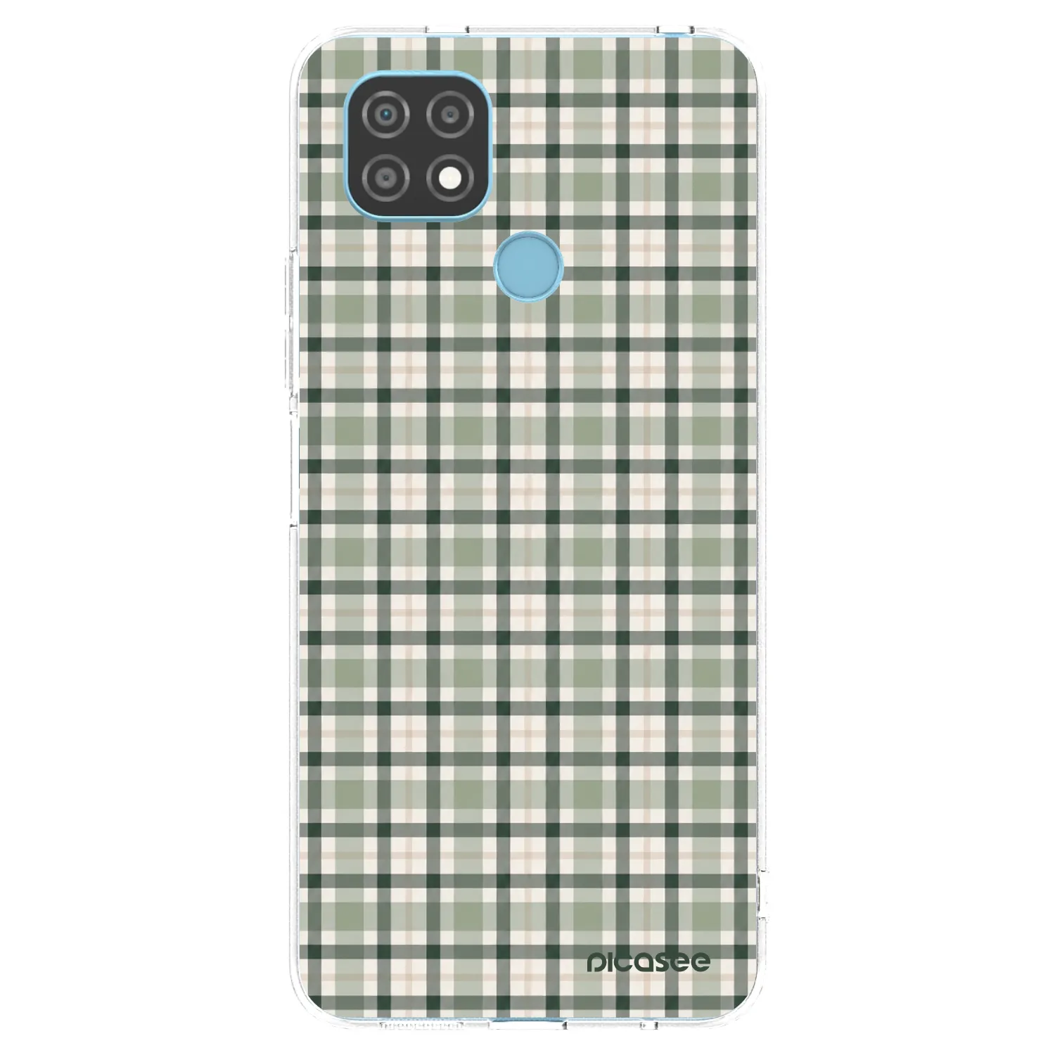 Picasee silikonski prozorni ovitek za Realme C21 - Sage Tartan