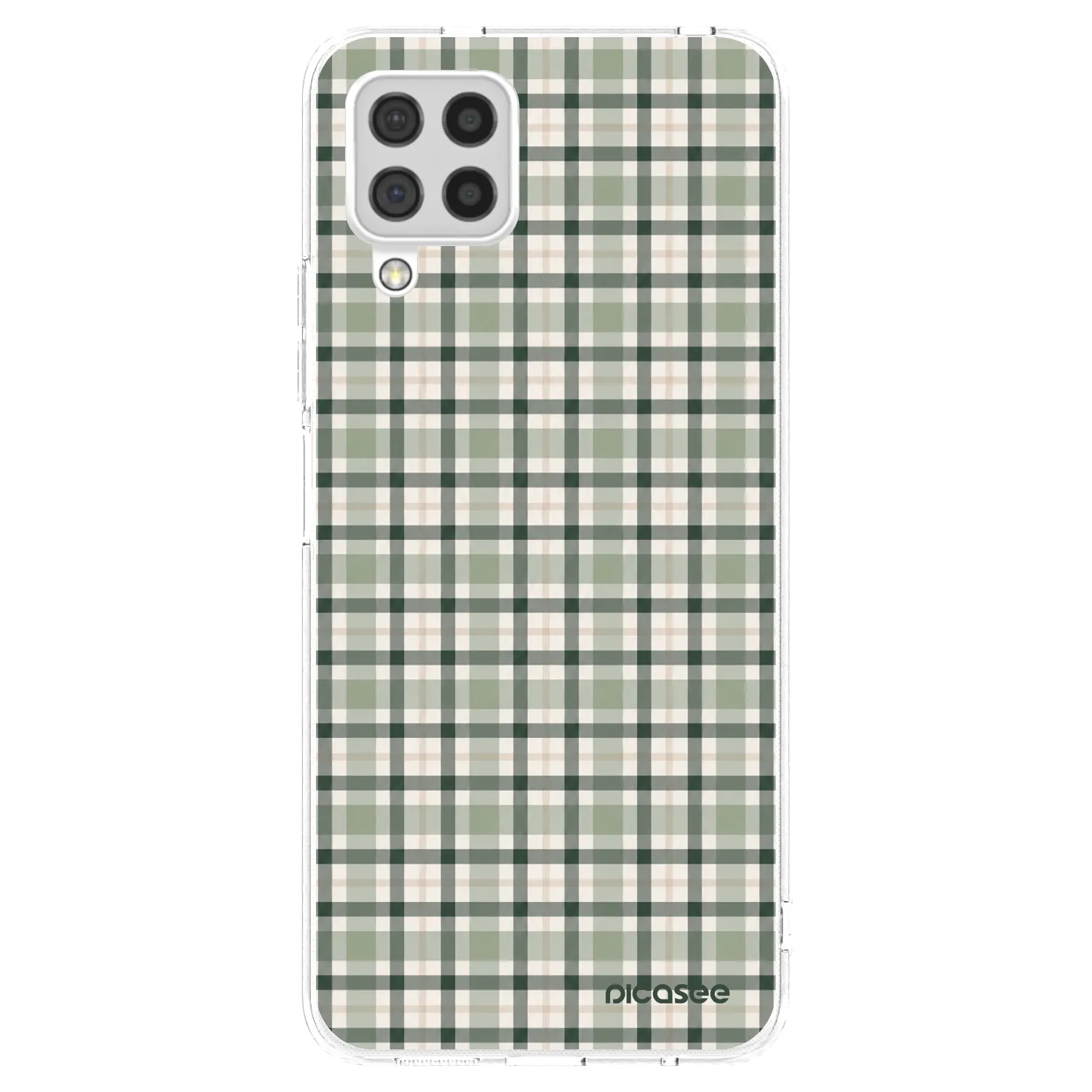 Picasee silikonski prozorni ovitek za Samsung Galaxy A22 A225F 4G - Sage Tartan