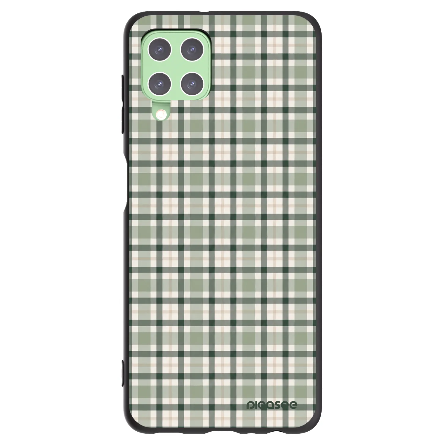 Picasee silikonski črni ovitek za Samsung Galaxy A22 A225F 4G - Sage Tartan