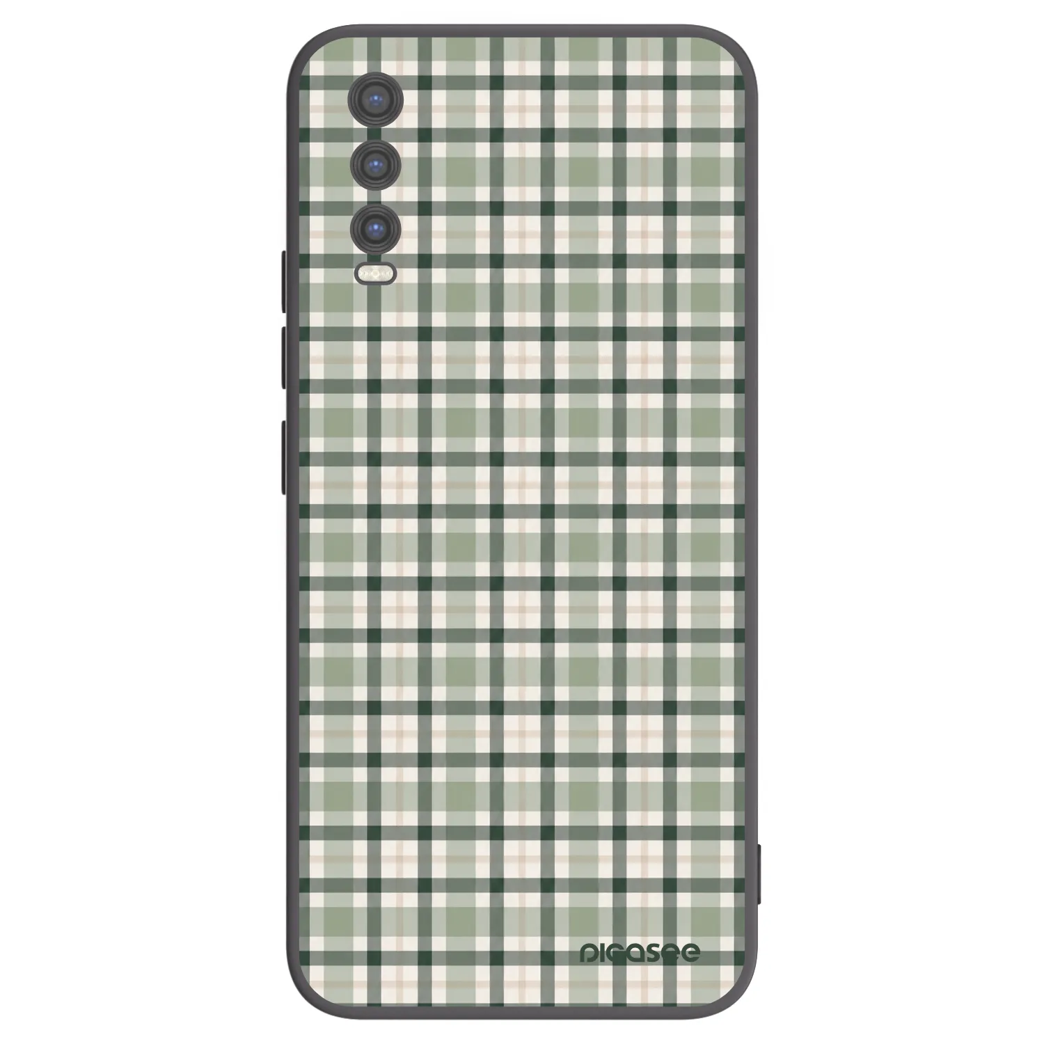 Picasee silikonski črni ovitek za Vivo Y20s - Sage Tartan