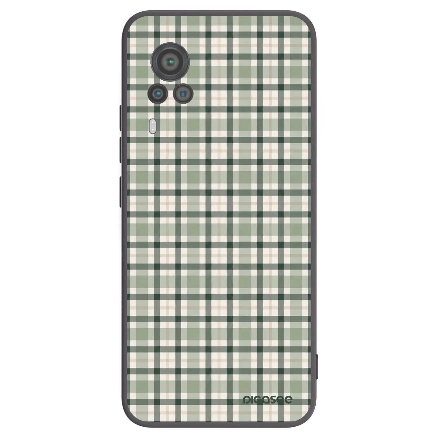 Picasee silikonski črni ovitek za Vivo X60 Pro 5G - Sage Tartan