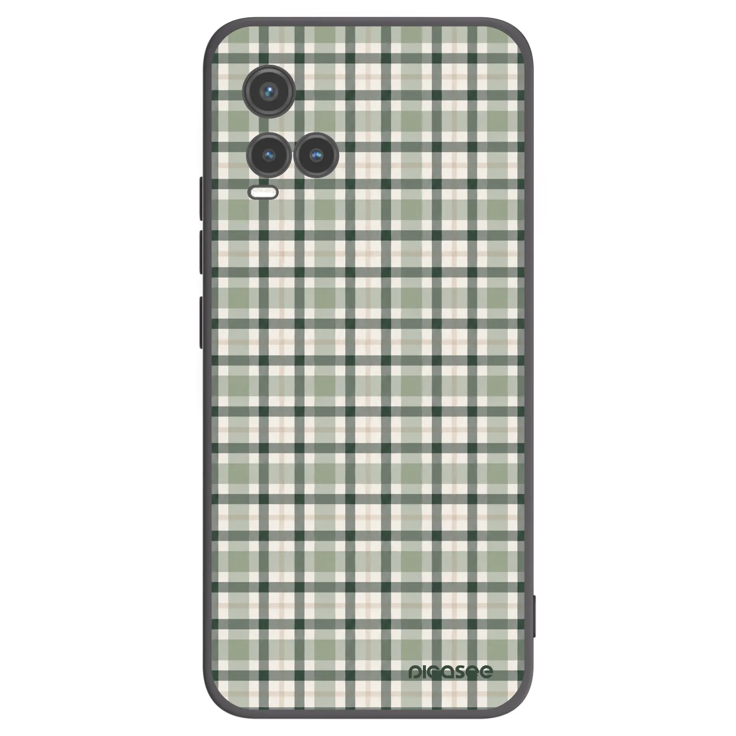 Picasee silikonski črni ovitek za Vivo Y33s - Sage Tartan