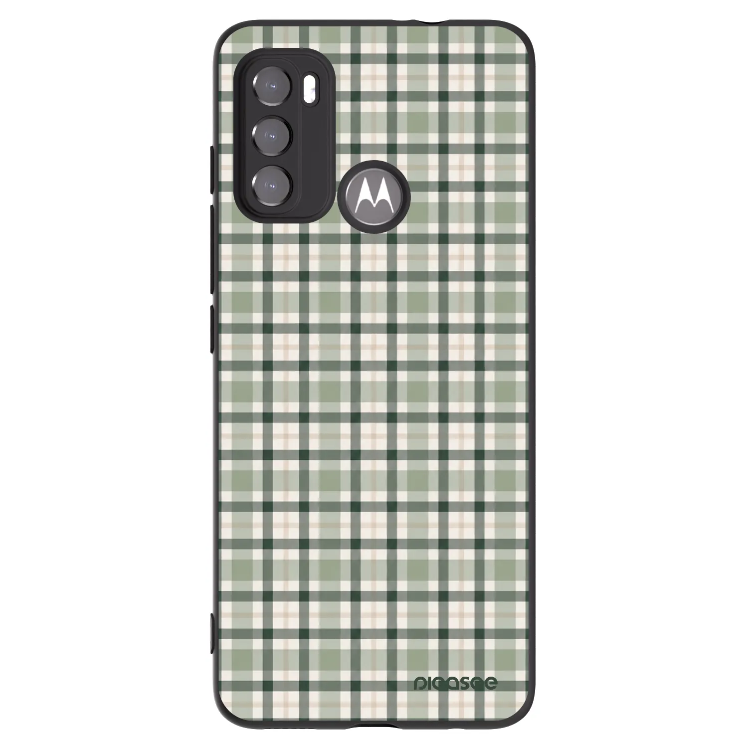 Picasee silikonski črni ovitek za Motorola Moto G60 - Sage Tartan