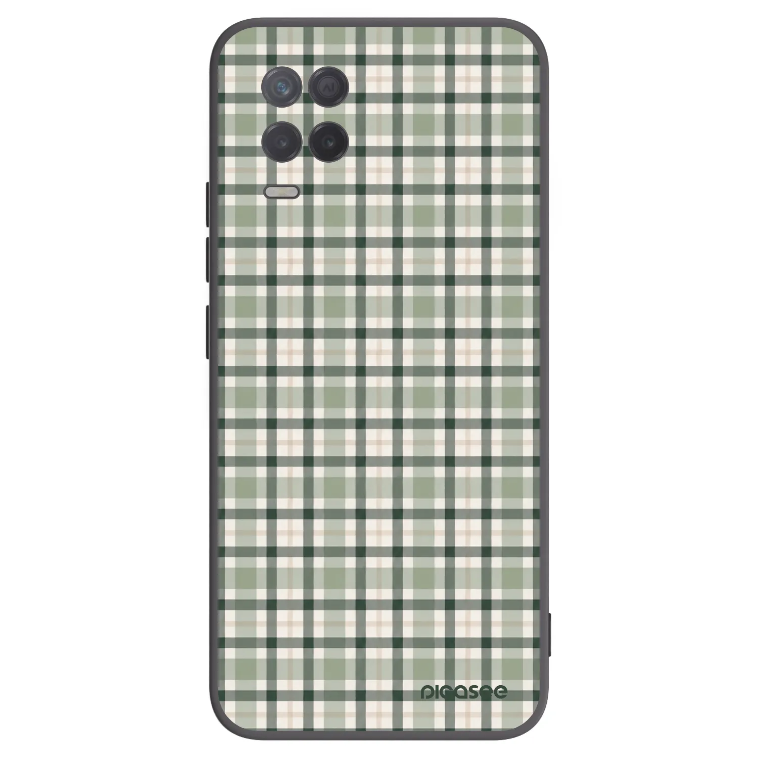 Picasee silikonski črni ovitek za Realme 8 5G - Sage Tartan