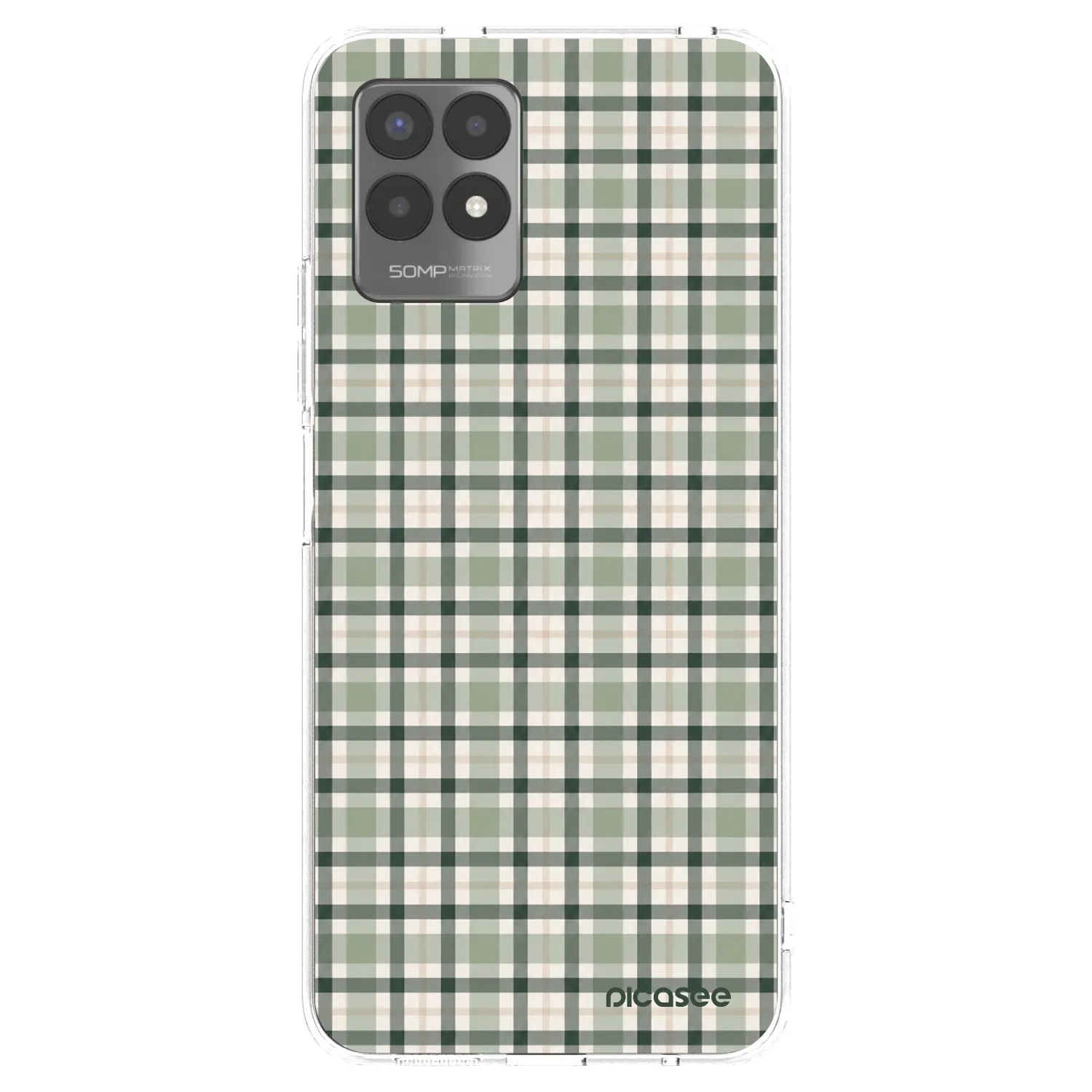 Picasee silikonski prozorni ovitek za Realme 8i - Sage Tartan