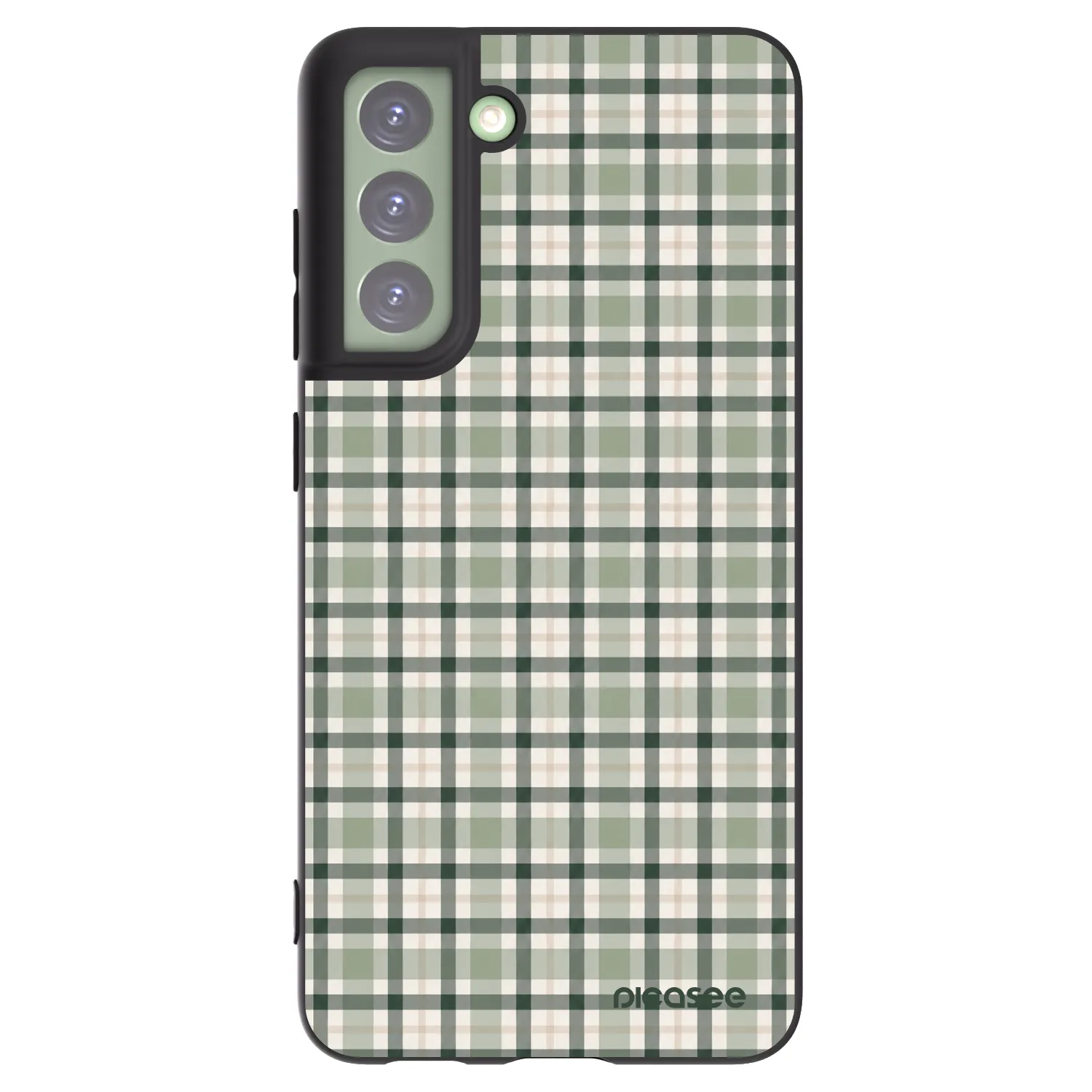 Picasee silikonski črni ovitek za Samsung Galaxy S21 FE 5G - Sage Tartan