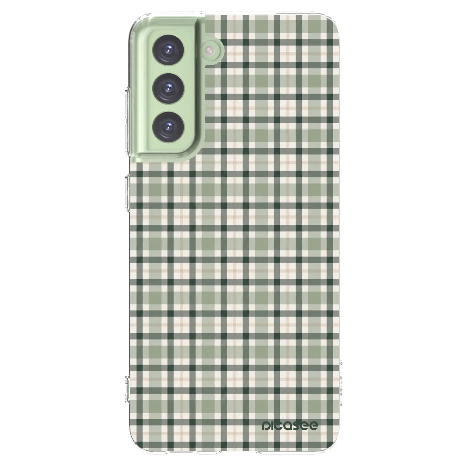 Picasee silikonski prozorni ovitek za Samsung Galaxy S21 FE 5G - Sage Tartan