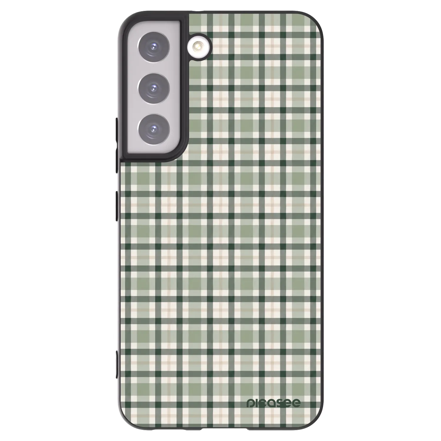 Picasee silikonski črni ovitek za Samsung Galaxy S22 5G - Sage Tartan