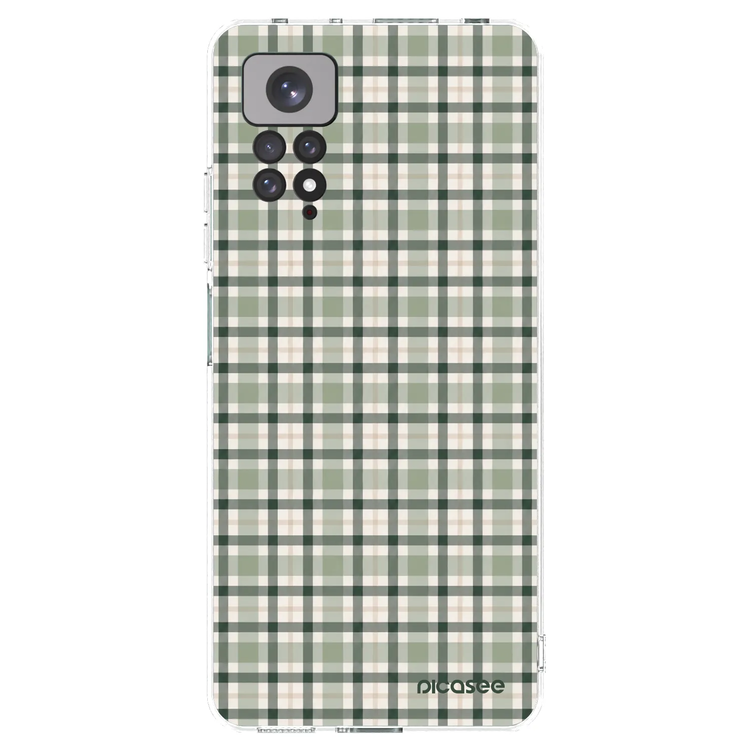 Picasee silikonski prozorni ovitek za Xiaomi Redmi Note 11S 4G - Sage Tartan