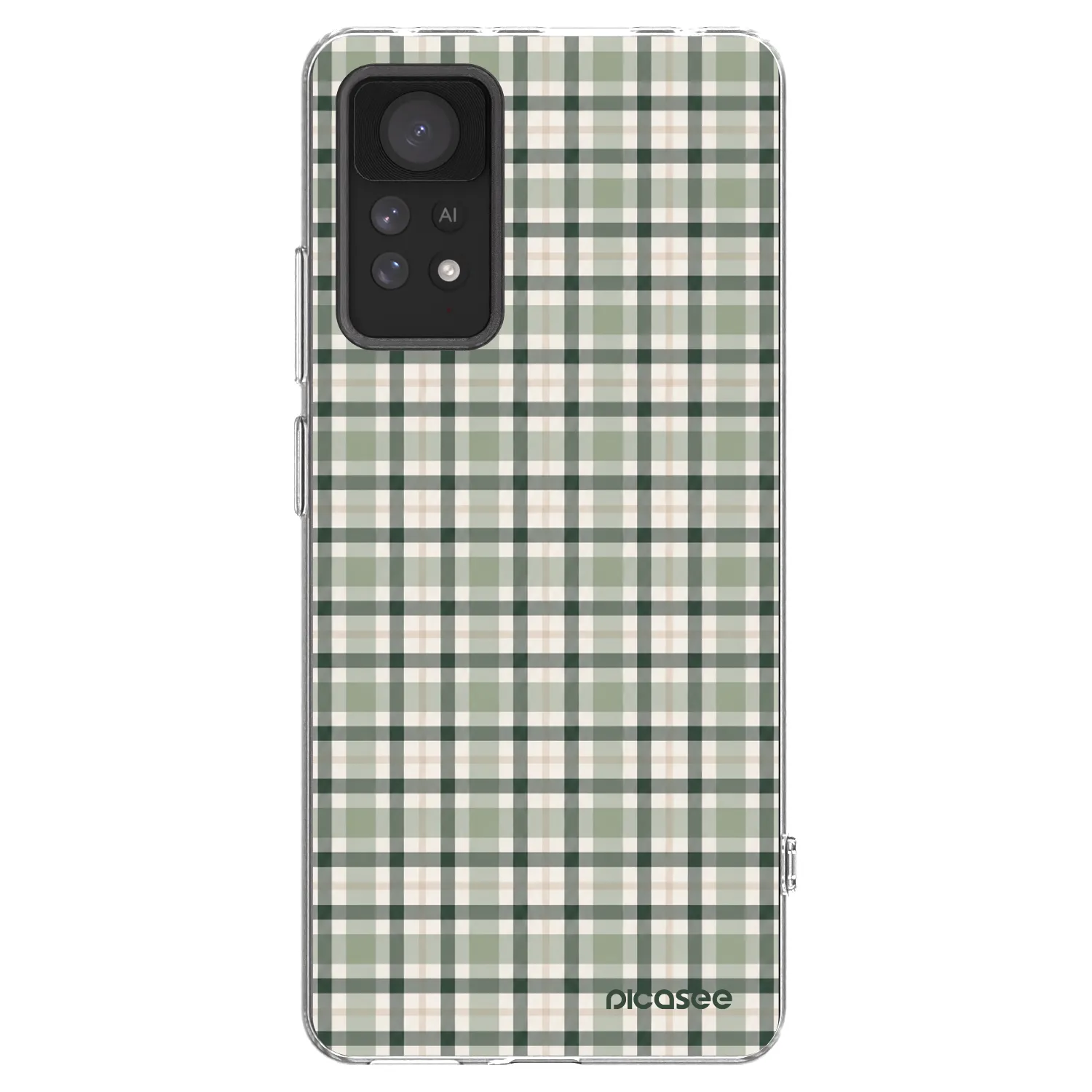 Picasee silikonski prozorni ovitek za Xiaomi Redmi Note 11 Pro 5G - Sage Tartan