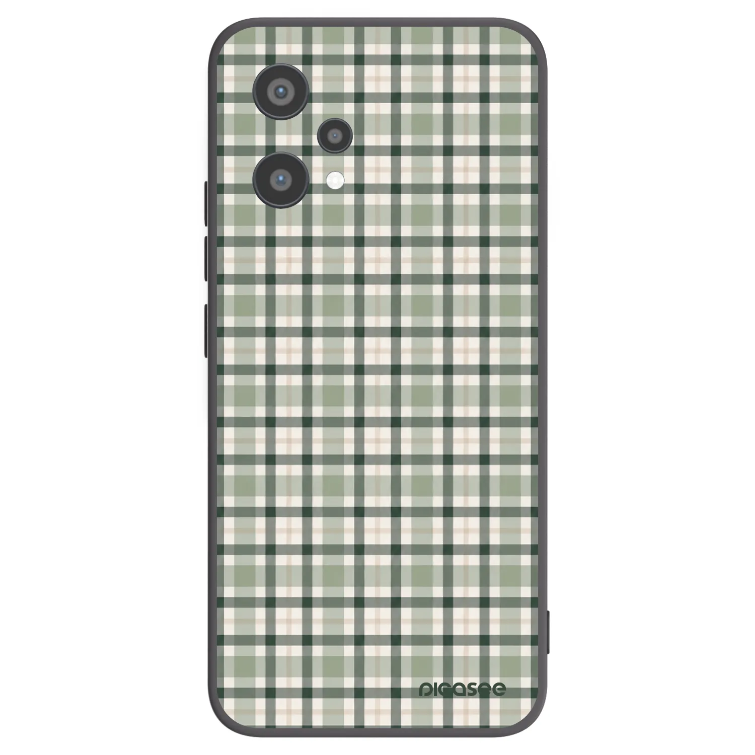 Picasee silikonski črni ovitek za Realme 9 Pro 5G - Sage Tartan