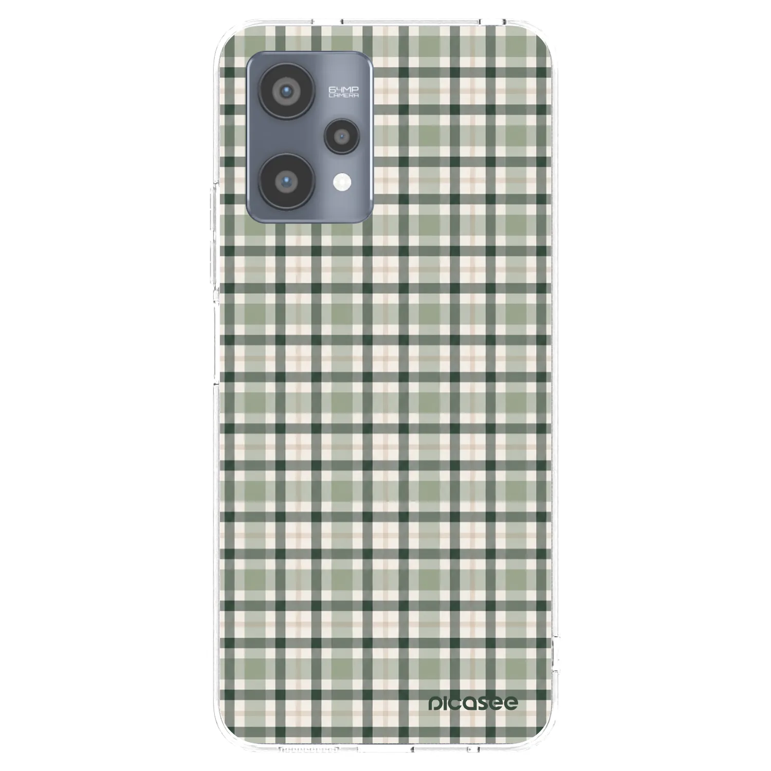 Picasee silikonski prozorni ovitek za Realme 9 Pro 5G - Sage Tartan