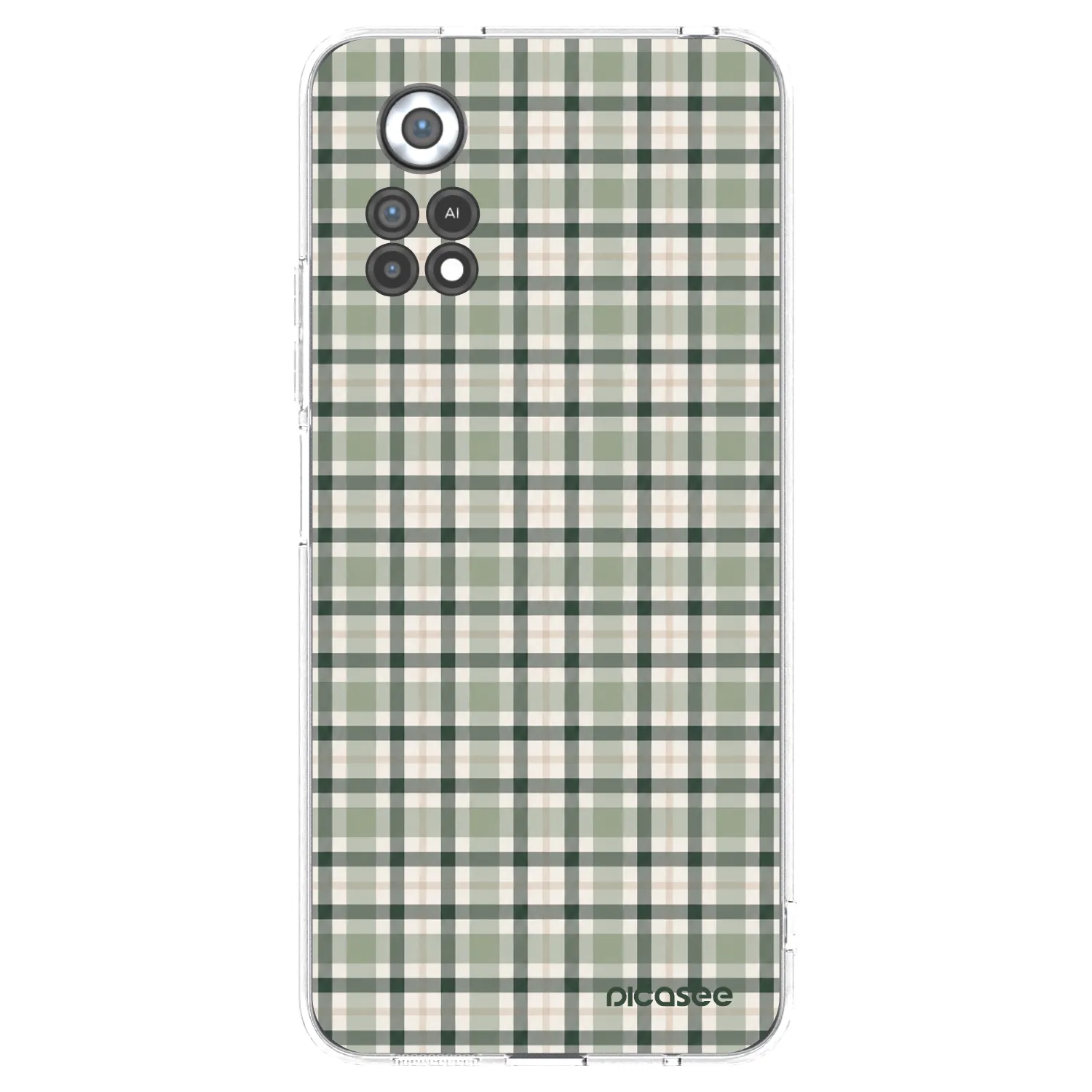 Picasee silikonski prozorni ovitek za Xiaomi Poco X4 Pro 5G - Sage Tartan