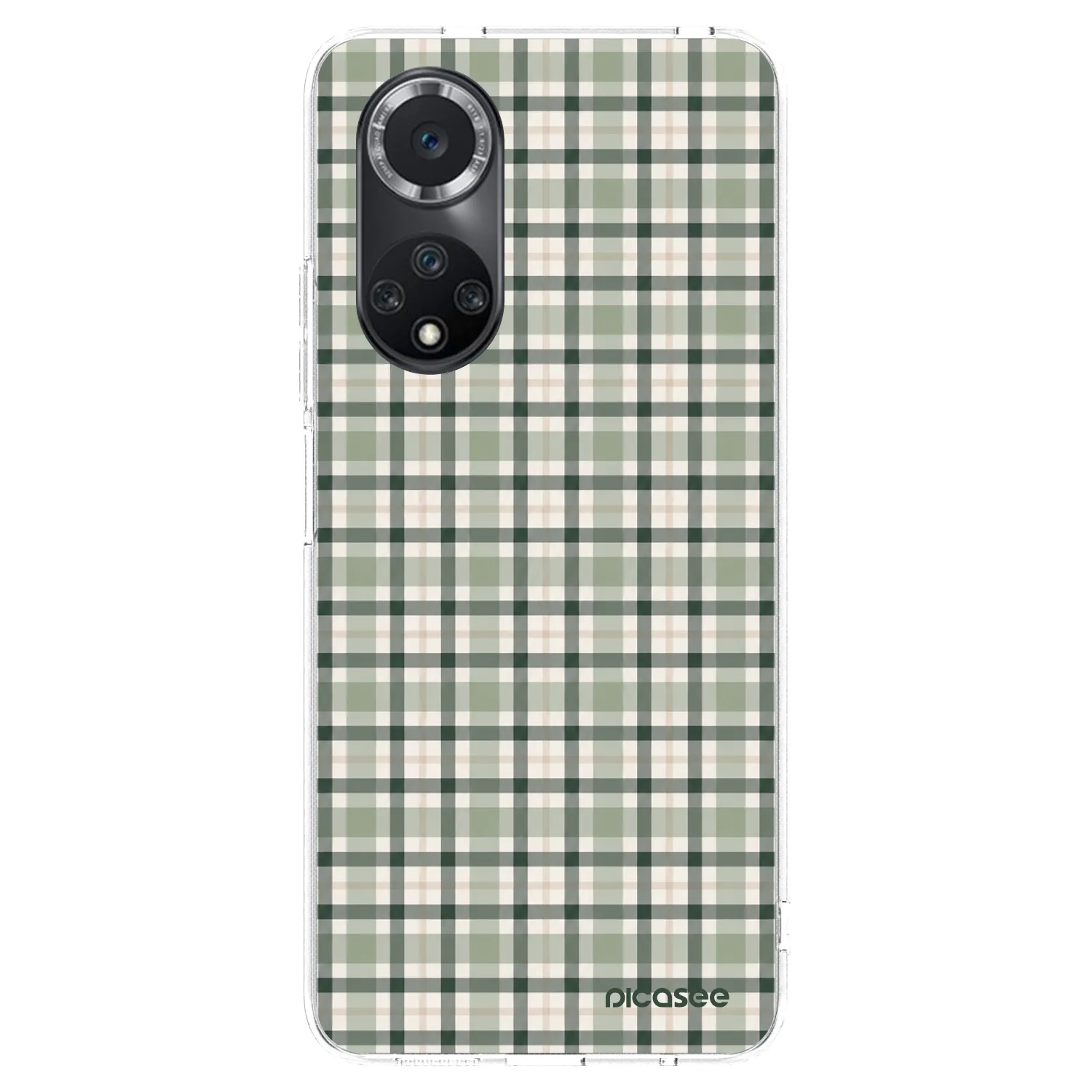 Picasee silikonski prozorni ovitek za Huawei Nova 9 SE - Sage Tartan