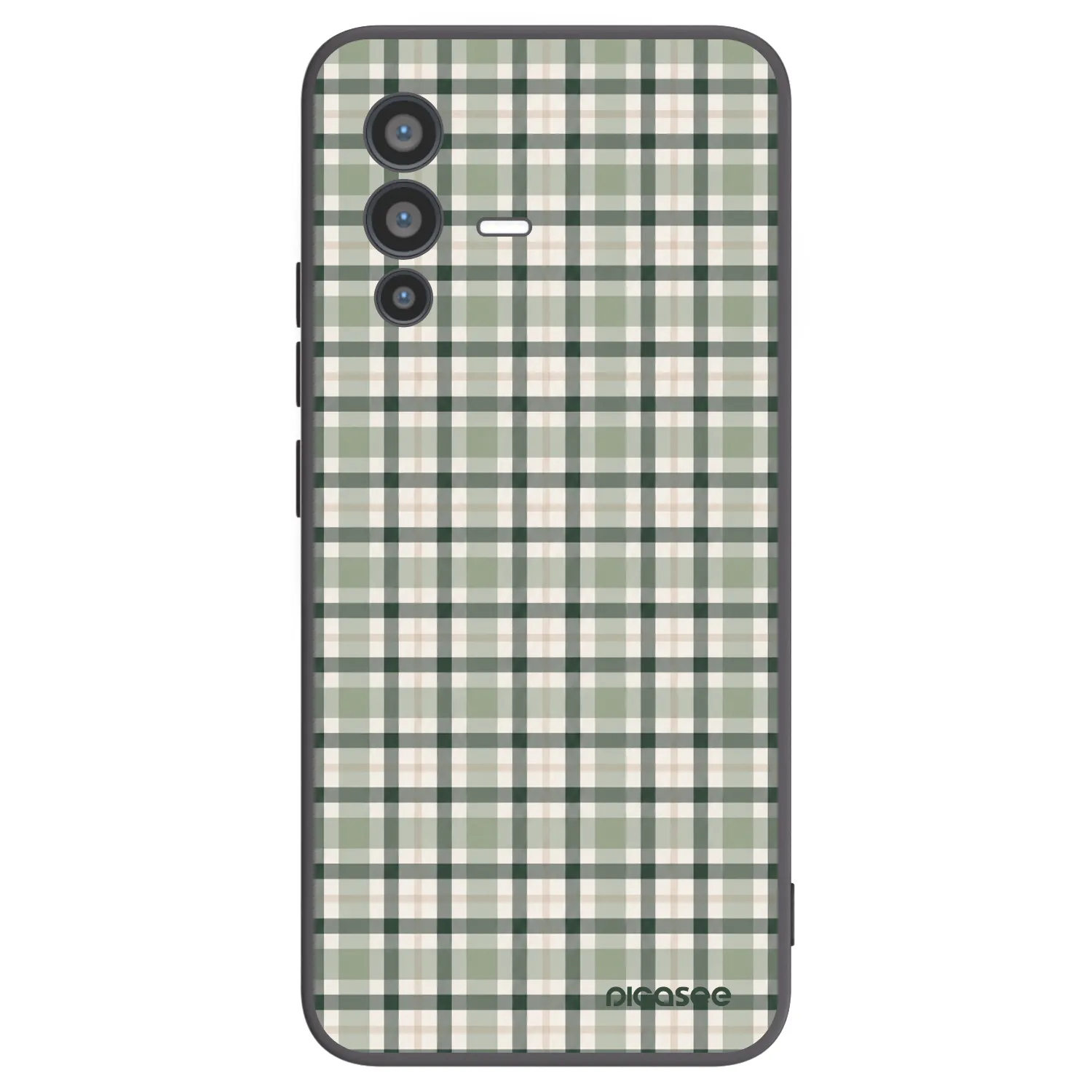 Picasee silikonski črni ovitek za Vivo V23 5G - Sage Tartan